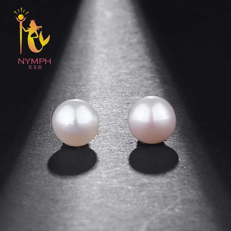 Серьги NYMPH из 18 каратного золота с жемчугом ювелирные изделия натурального