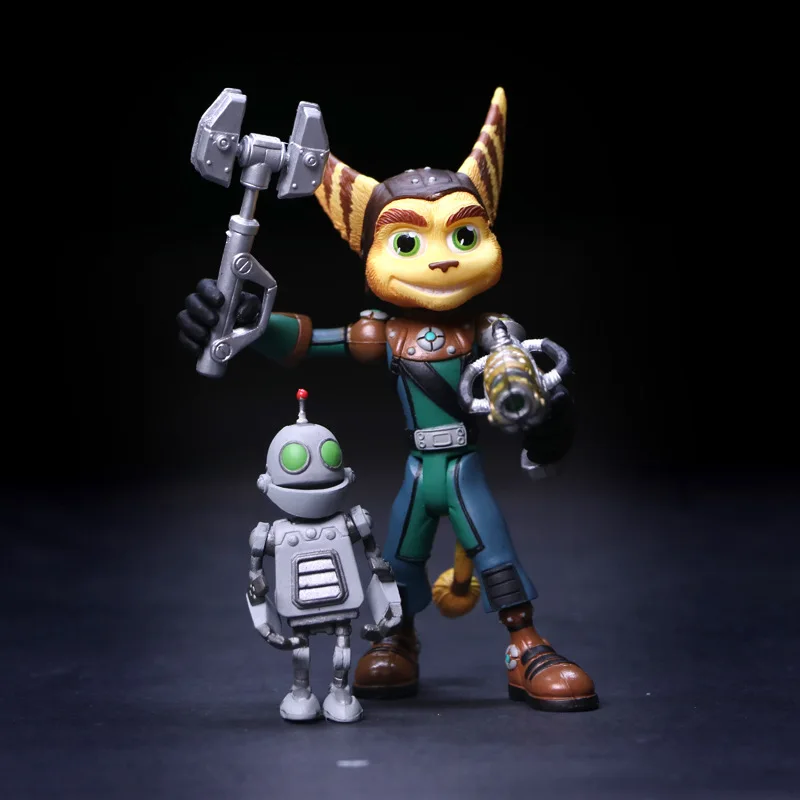 ПВХ храповик и Clank для коробки PlayStationCG Аниме фигурки суставов может активный будущее цони капитан Qwark Mr. zurkon модель игрушки
