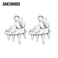 jakongo antique silver plated piano charm pendants for jewelry accessories making bracelet findings diy 19x15mm 20pcslot