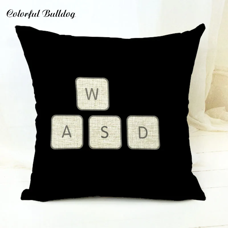 Забавные Чехлы для подушек абстрактный игровой контроллер игровая клавиатура и