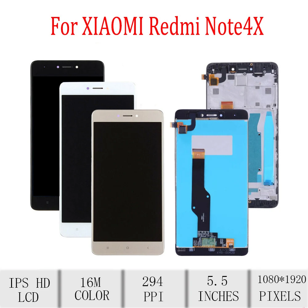 5 &quotоригинальный для Xiaomi Redmi Note 4x ЖК-дисплей сенсорный экран с рамкой дигитайзер