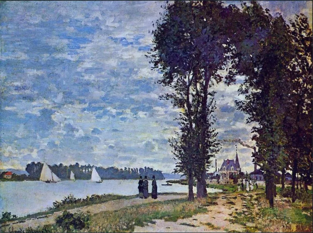 

High quality Oil painting Canvas Reproductions The Banks of the Seine at Argenteuil (1872) By Claude Monet Painting hand painted