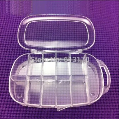 

11 grid Empty Eye shadow jar jewelry bead display jar Nail Tips container,pill case electron component storage box