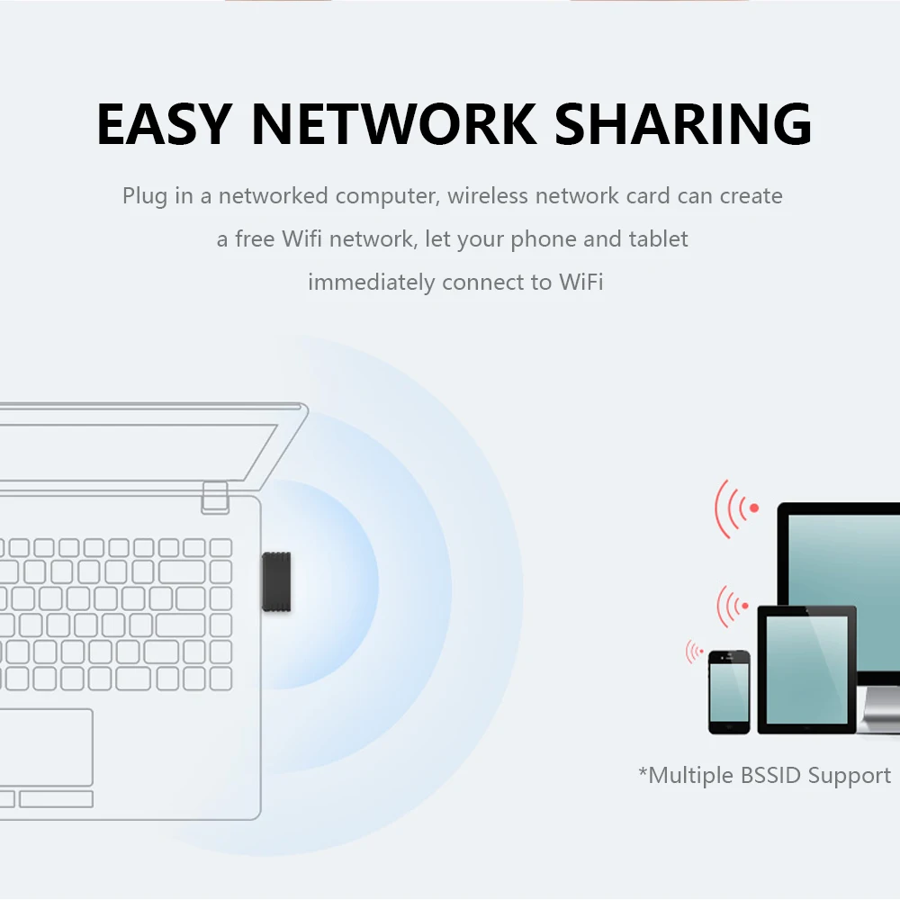 Беспроводной сетевой адаптер Mini 802.11n/g/b Wi Fi 2 4 ГГц ~ 4835 150 Мбит/с USB ключ для