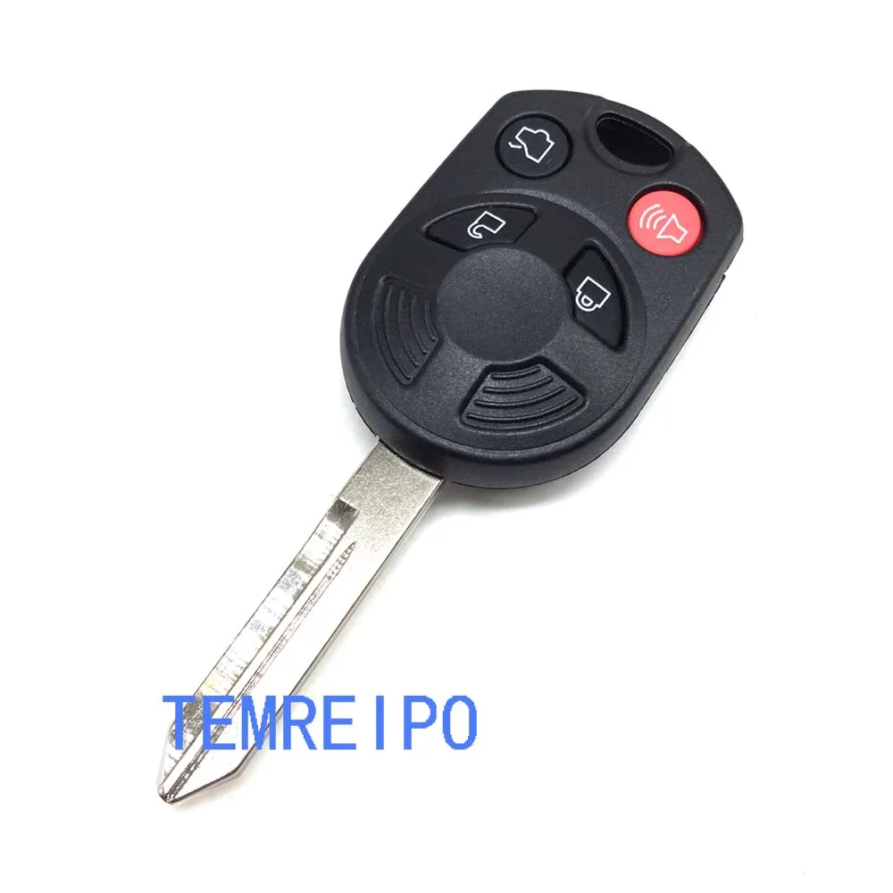 

10 шт./лот 3 + 1 кнопочный Автомобильный ключ, сменный корпус для пульта дистанционного управления Ford