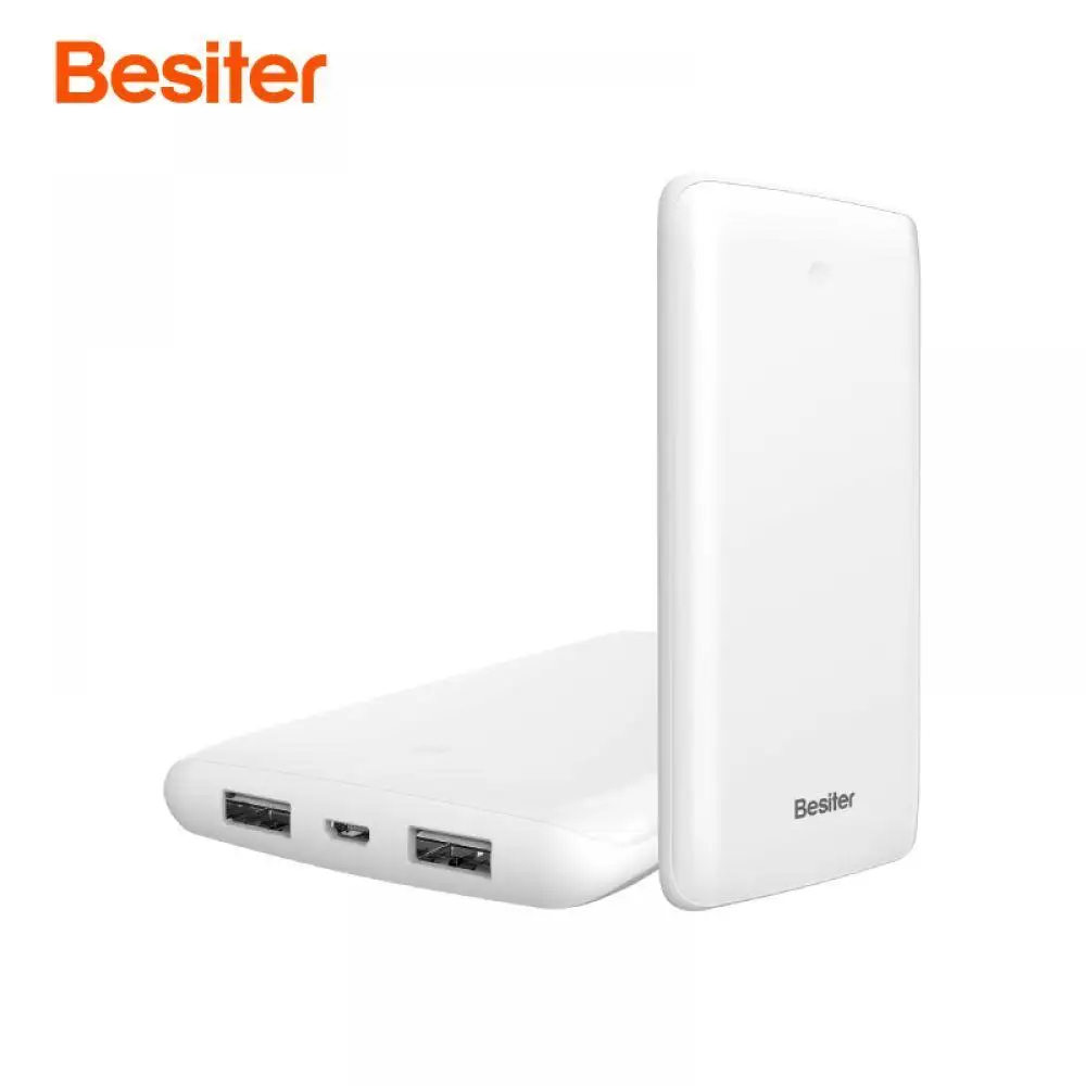 Besiter 10000mahPower Bank батарея быстрая выход USB зарядка внешняя мощность два телефона 3 0