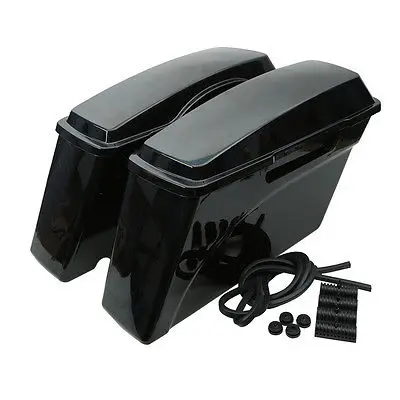 Яркие черные чехлы на седло из АБС пластика для мотоциклистов Harley HD Road King Glide Softail