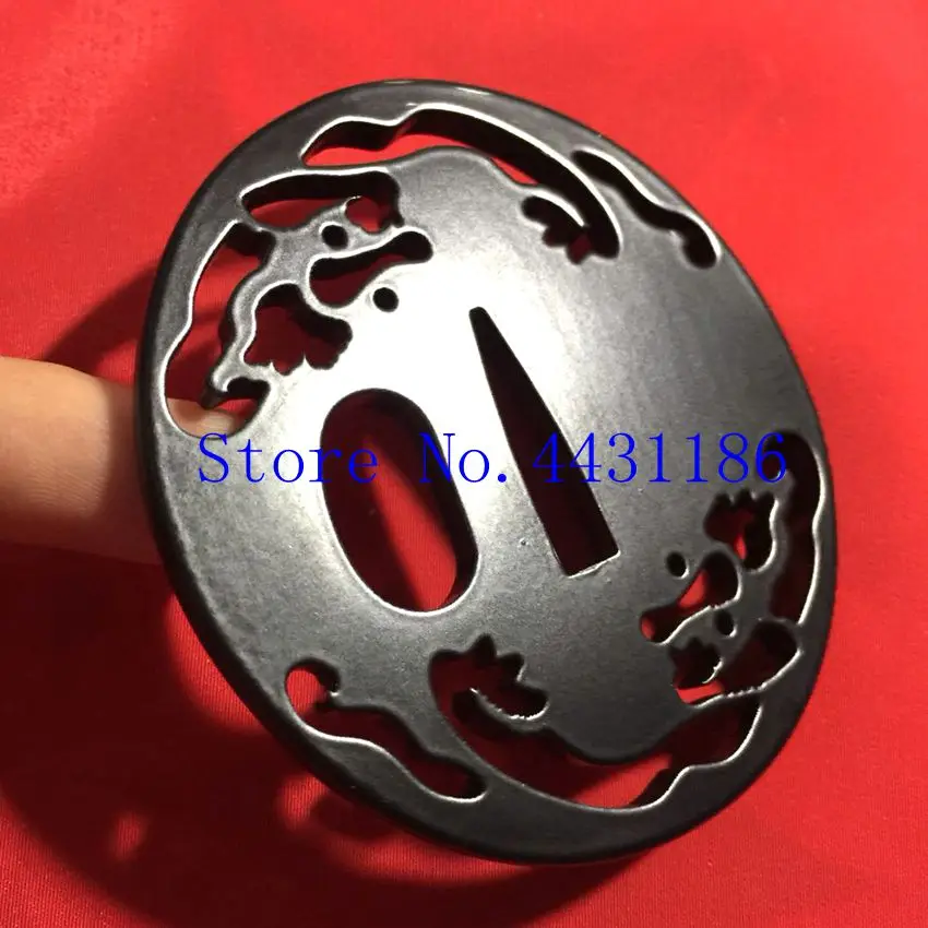 Черная железная рука Tsuba для японского самурайский меч катана Wakizashi фитинг|Мечи| |