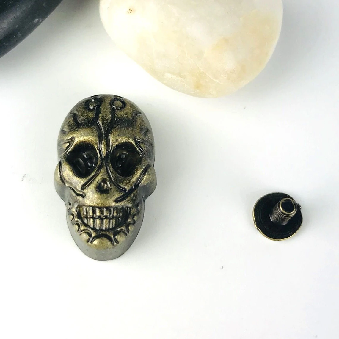 5 шт. металлический Готический Череп Призрак заклепки отвертка Conchos панк-шпильки кожа ремесло сумка Пояс одежда шляпа декор обуви DIY