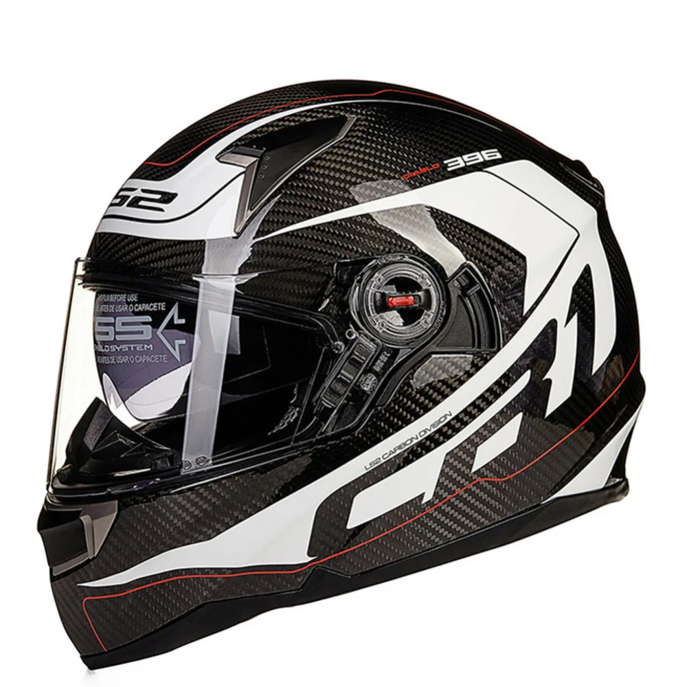 LS2 гонки из углеродного волокна полный лицо мотоциклетный шлем Casco Capacete мото