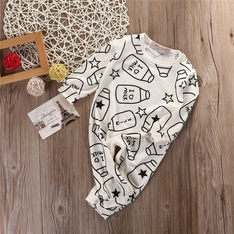 

CANIS 2019 New Baby Kids Boy Girl Clothing Warm Infant Romper Jumpsuit Long Sleeve Cotton Clothes Baby Boys Outfit