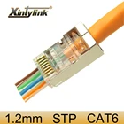 Коннектор xintylink rj45 cat6, сеть cat 6, разъем 8p8c stp rg rj 45 lan, позолоченный