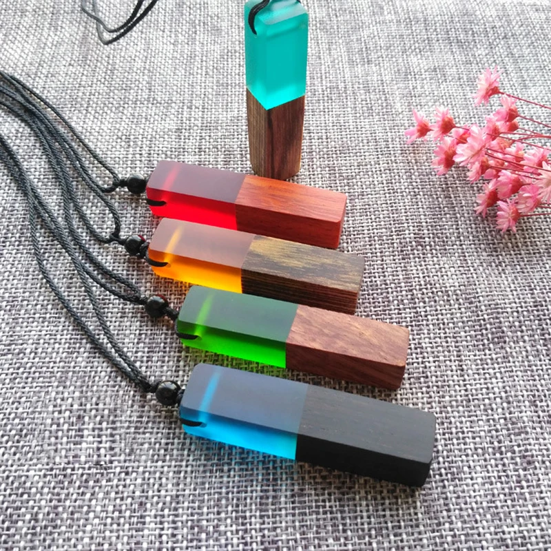Dayoff Trendy Woman Resin Handmade Pendant Necklaces Womens Jewelry Natural Wood Beads Rope Chian Christmas Gift N493 | Украшения и