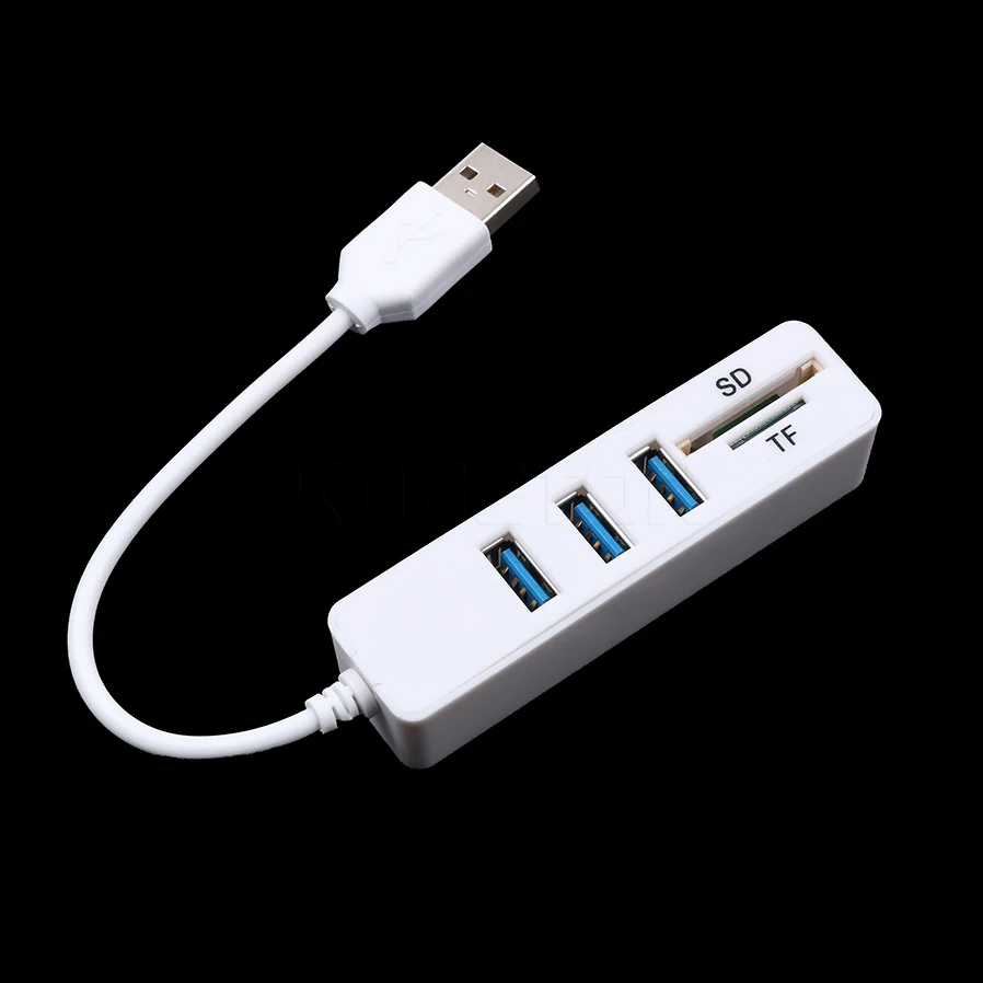 Высокоскоростной usb хаб 2 в 1 kebidu 0 с 3 портами и картридером разветвитель 480 Мбит/с