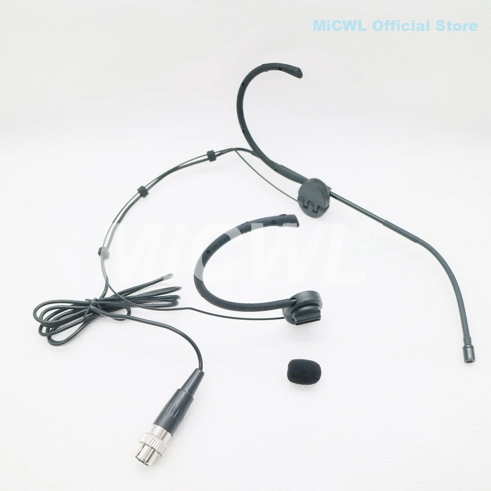 Professional Foldable Condenser Headset Microphone For MiPro TA4F XLR 4Pin Lock Wireeless Headworn SM98