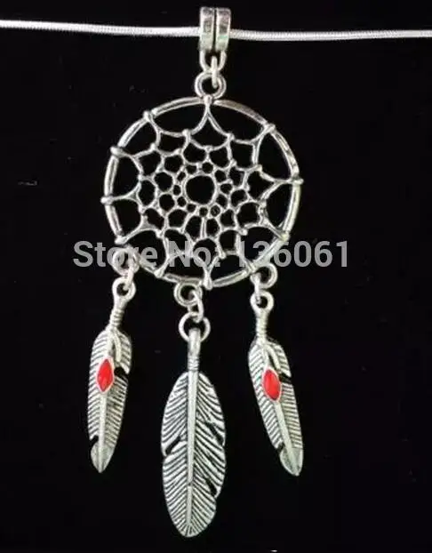 Vintage Silver Dream Catcher Necklace Charm Mixed Style Statement Collar Choker Chain Pendants For Women DIY Jewelry | Украшения и