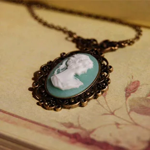 Victorian Lady смолы Камея Подвеска Цепочки и ожерелья День матери Подарки для мамы
