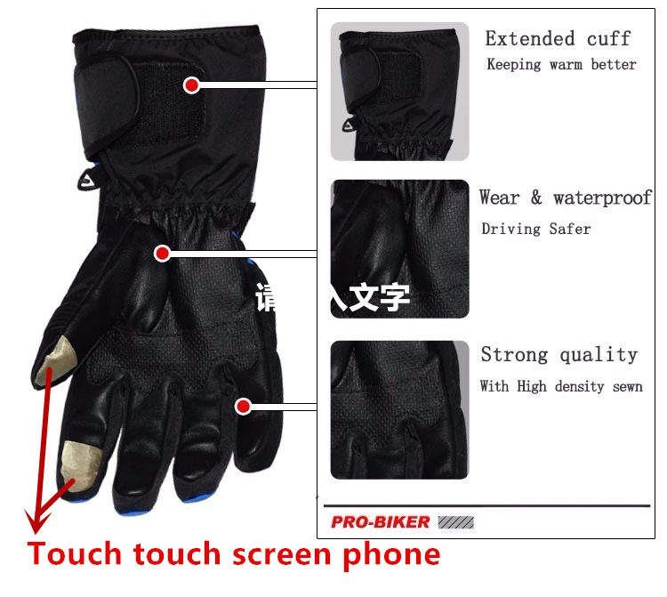 Мотоциклетные Перчатки Pro Biker Guantes Водонепроницаемые кожаные с закрытыми
