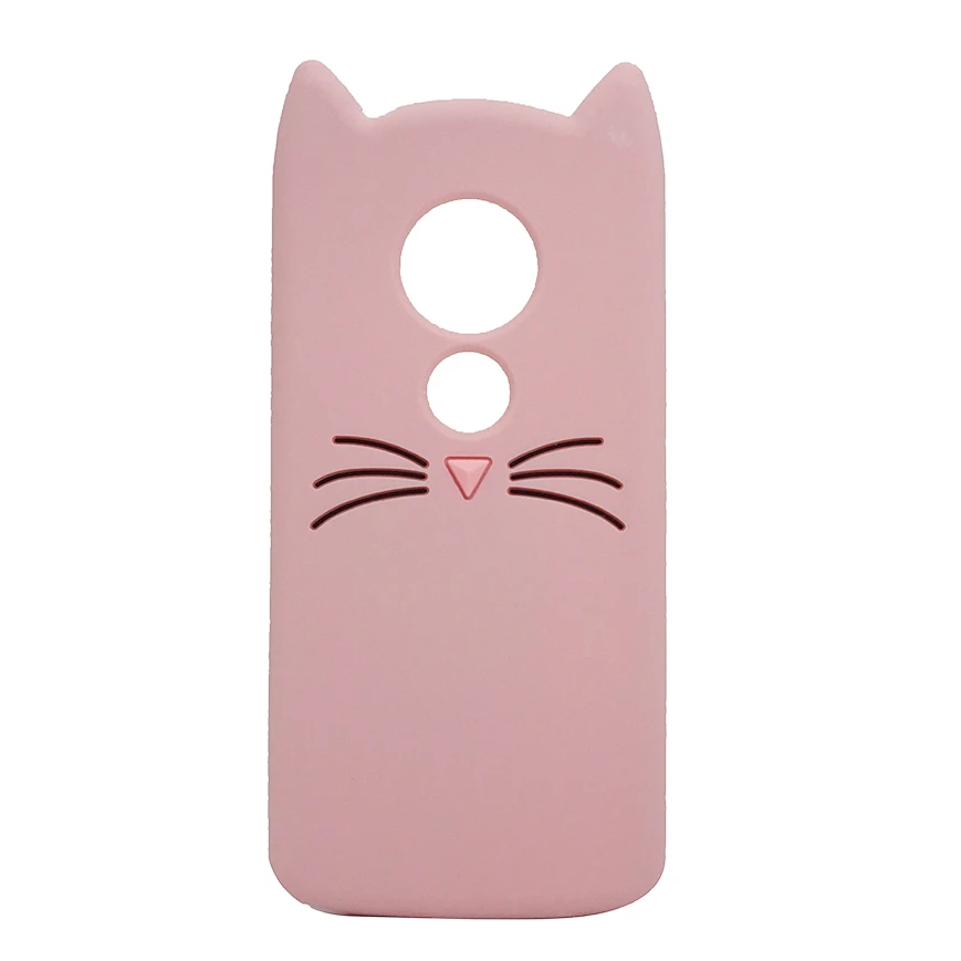 Cute 3D Cartoon Beard Cat Phone Case For Motorola moto G6 Play Soft Silicone Cover Cases E5 G 6 play Fundas |