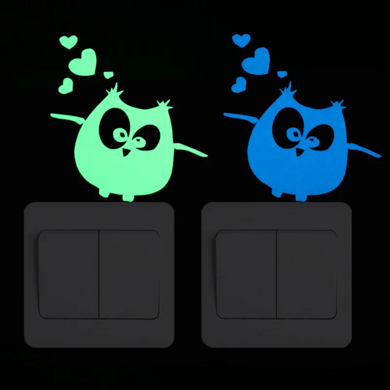 Наклейка Happy Owl Jump for Joy светящаяся в темноте наклейка на стену с птицей из