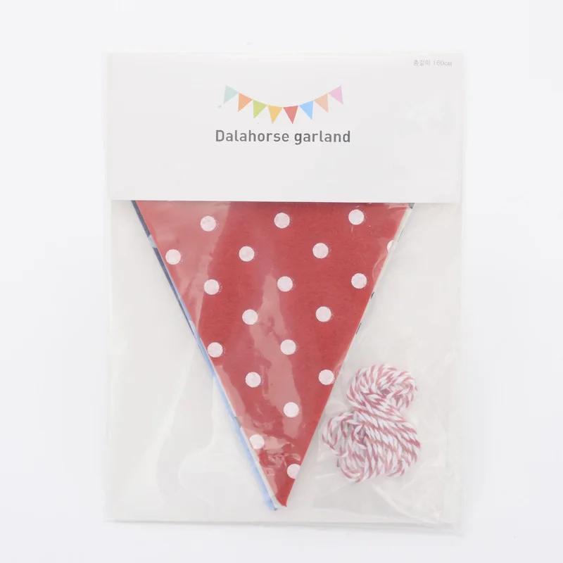 Комплект из 5 предметов баннерный узор в горошек красный синий темно цвета