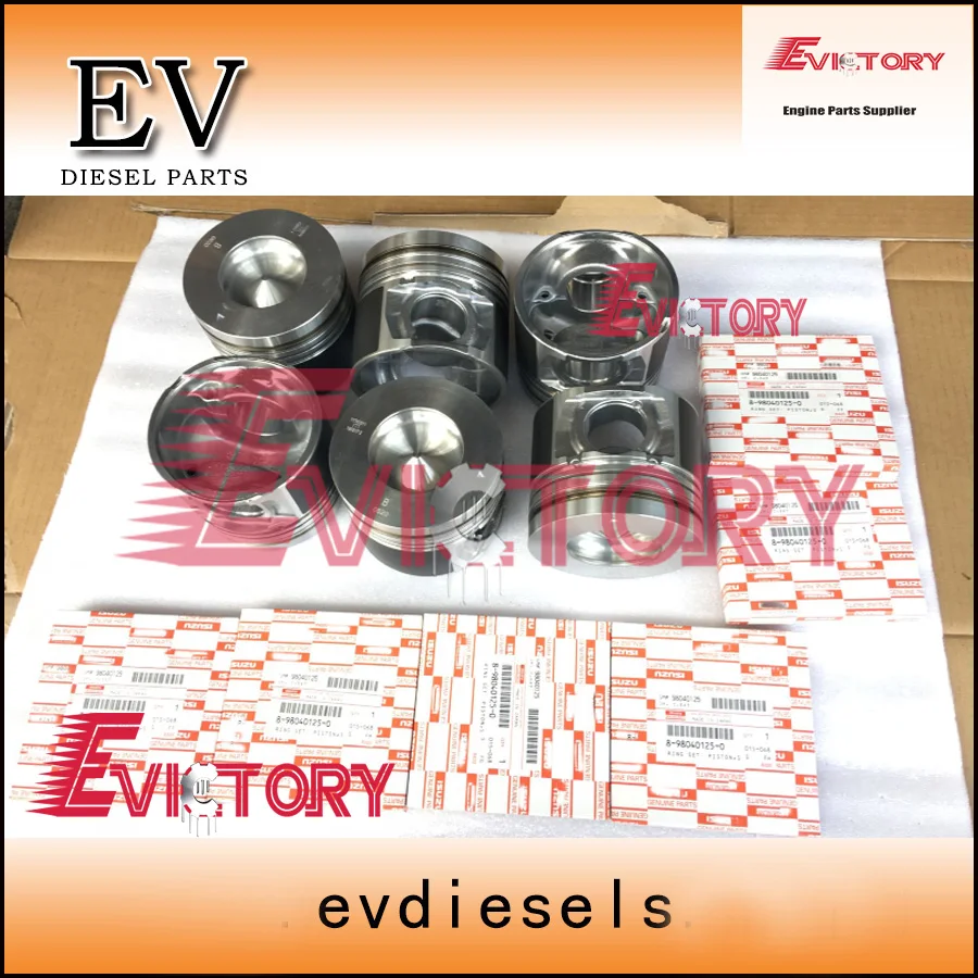 

EV Euro III 6HK1 6HK1-TC 6HK1T Piston+piston ring set for Isuzu FVR Truck