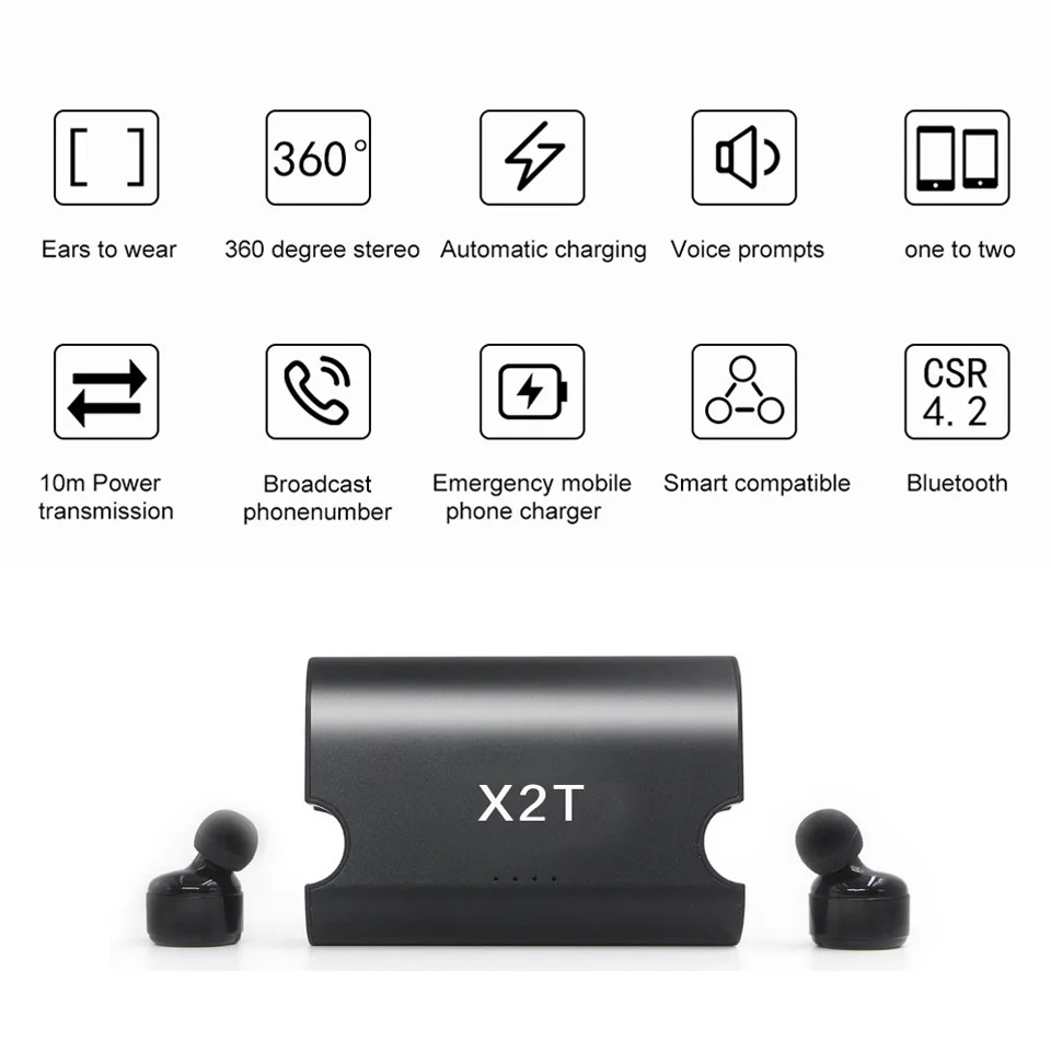 Мини наушники AINGSLIM Bluetooth 4 2 стереонаушники гарнитура настоящие Беспроводные с