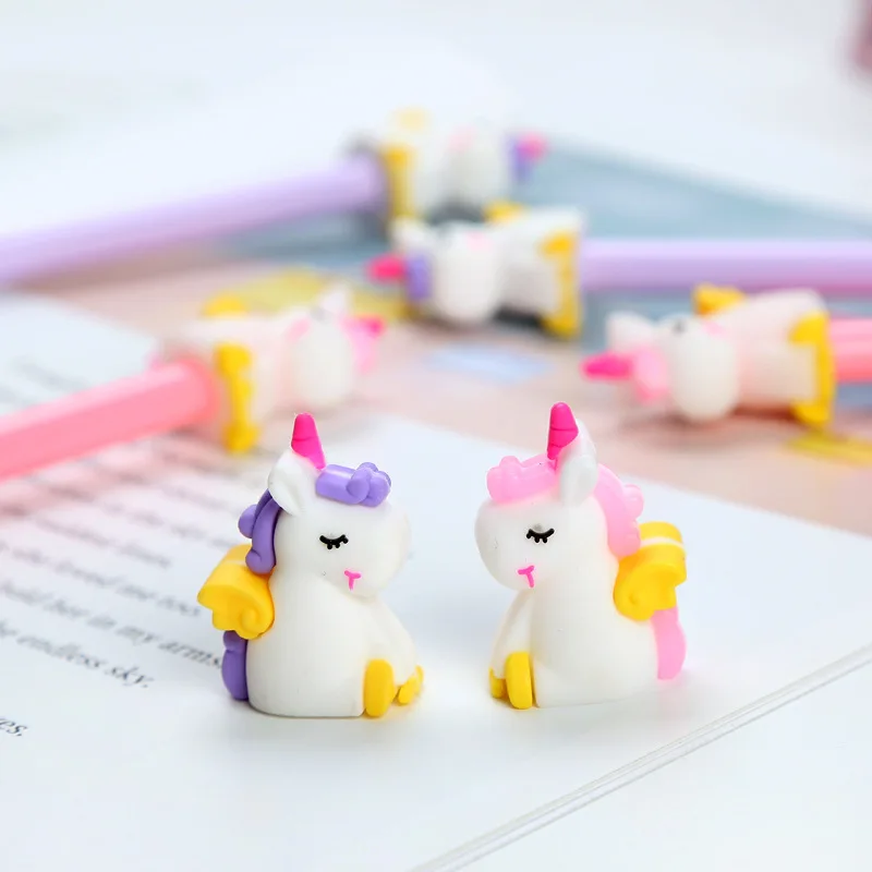 Cute Kawaii Unicorn Baby Gel Pen Cartoon Beautiful Black Ink Pen for Girl Kids Gift Supply Office School Stationery