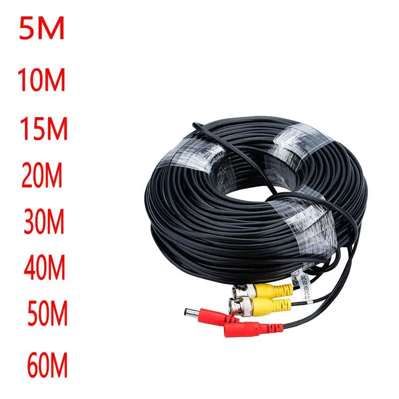 

Video Power Cable BNC RCA Cord Wire for Security Camera System