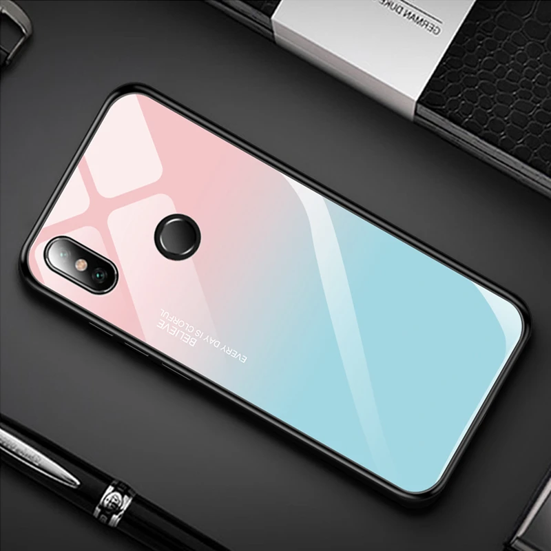 07 Стеклянный чехол для Xiao mi Red mi 6 Pro 6Pro Note 6 Pro Pocophone F1 mi 8 mi A2 Lite A1 7A 5 7 9 чехол противоударный чехол из закаленного стекла - Цвет: 07