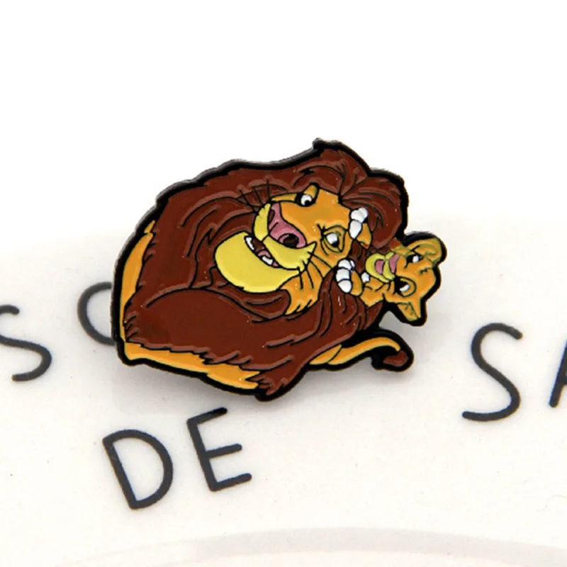 Брошь Лев эмалированные булавки и броши нагрудные рюкзак сумки значок одежда