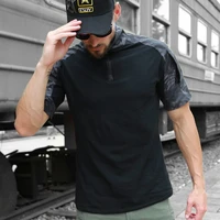 male outdoor quick dry shirts breathable cotton combat tops camouflage paintball hunting shirts military tactical camo t shirt