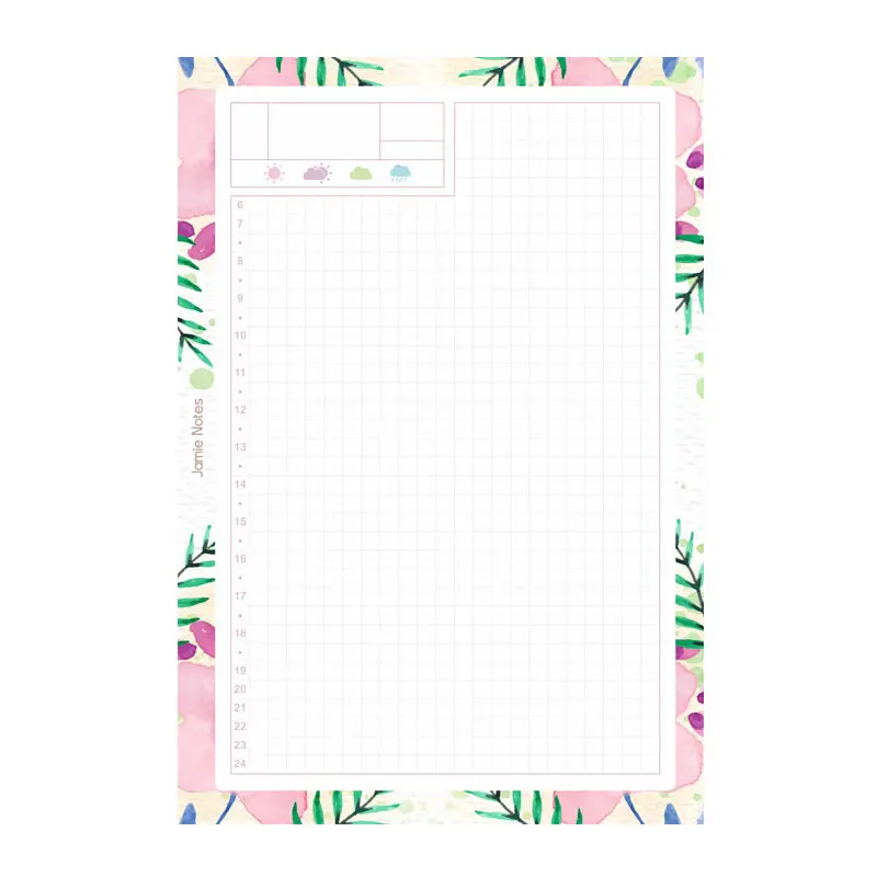 Блокнот Yiwi формата а6/а5 на спирали 40 листов с 6 отверстиями|filler paper|planner filler paperrefills
