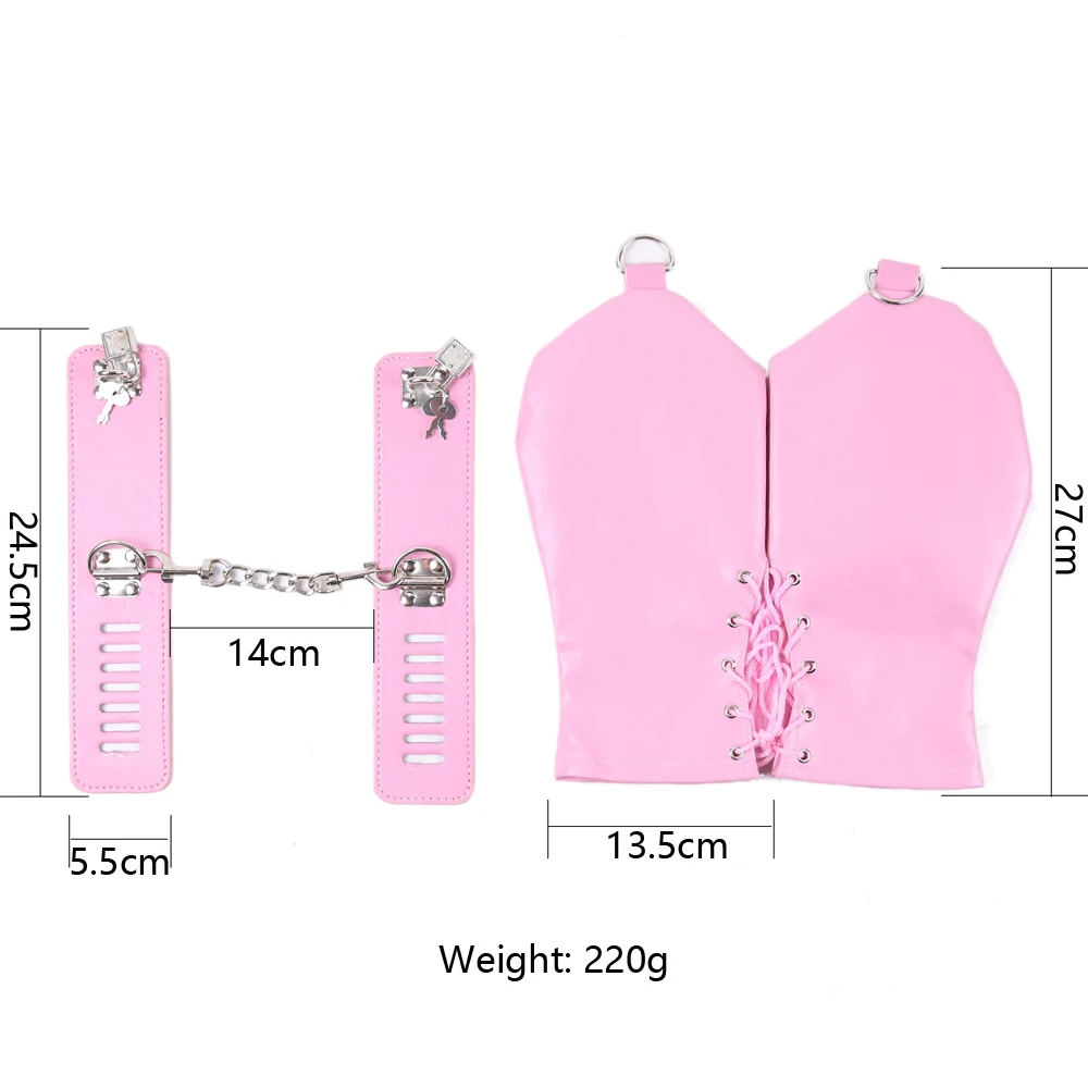 Наручники для БДСМ манжеты на запястье рукавицы перчатки с навесным замком