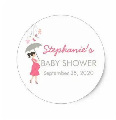 

1.5inch Gift Rain Baby Shower Classic Round Sticker