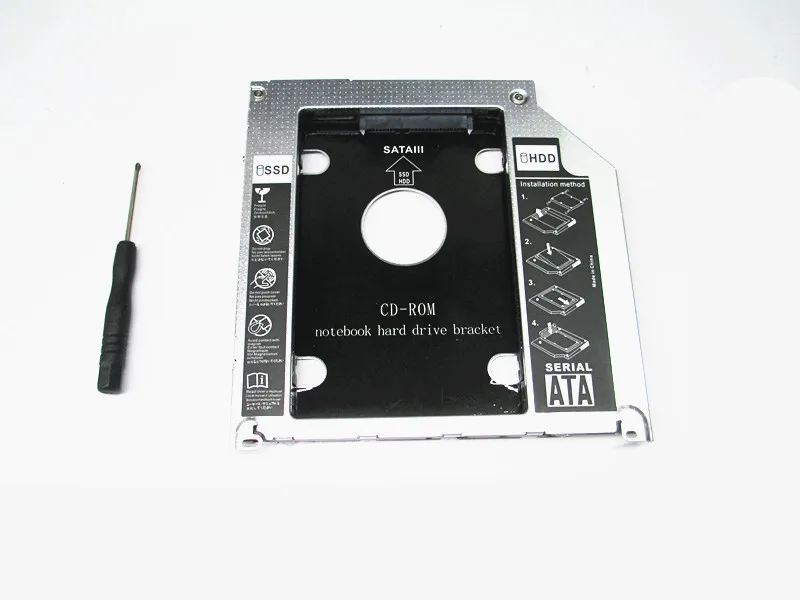 2016 новый стиль 2nd Caddy для Apple Macbook Pro A1278 A1286 A1297 SATA HDD to ODD DVD RW BOX 9 5 мм со светильник кой