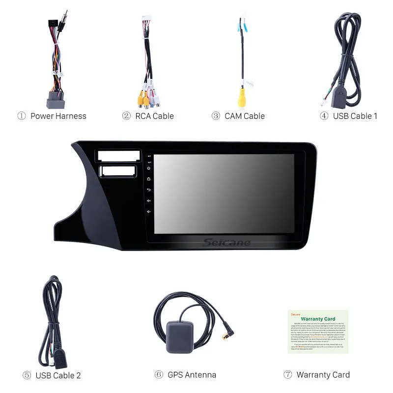 Seicane 2 Din 9 &quotAndroid 1 Автомобильный GPS мультимедийный плеер для Honda City 2014 2015-2017 LHD