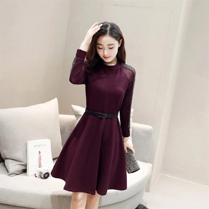 Весеннее скульптуры женское платье пикантные Повседневное Vestidos длинный рукав