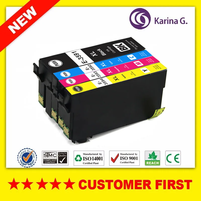 Совместим с Epson T3591 T3592 T3593 T3594 35XL чернильный картридж для сотрудников Pro WF 4720DW 4725DW