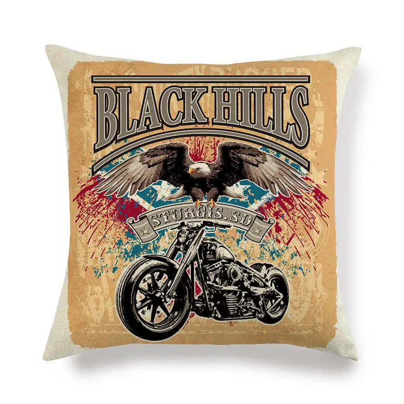 45 см * Ретро Чехлы для подушек из льна/хлопка мотоциклов Декоративные на диваны