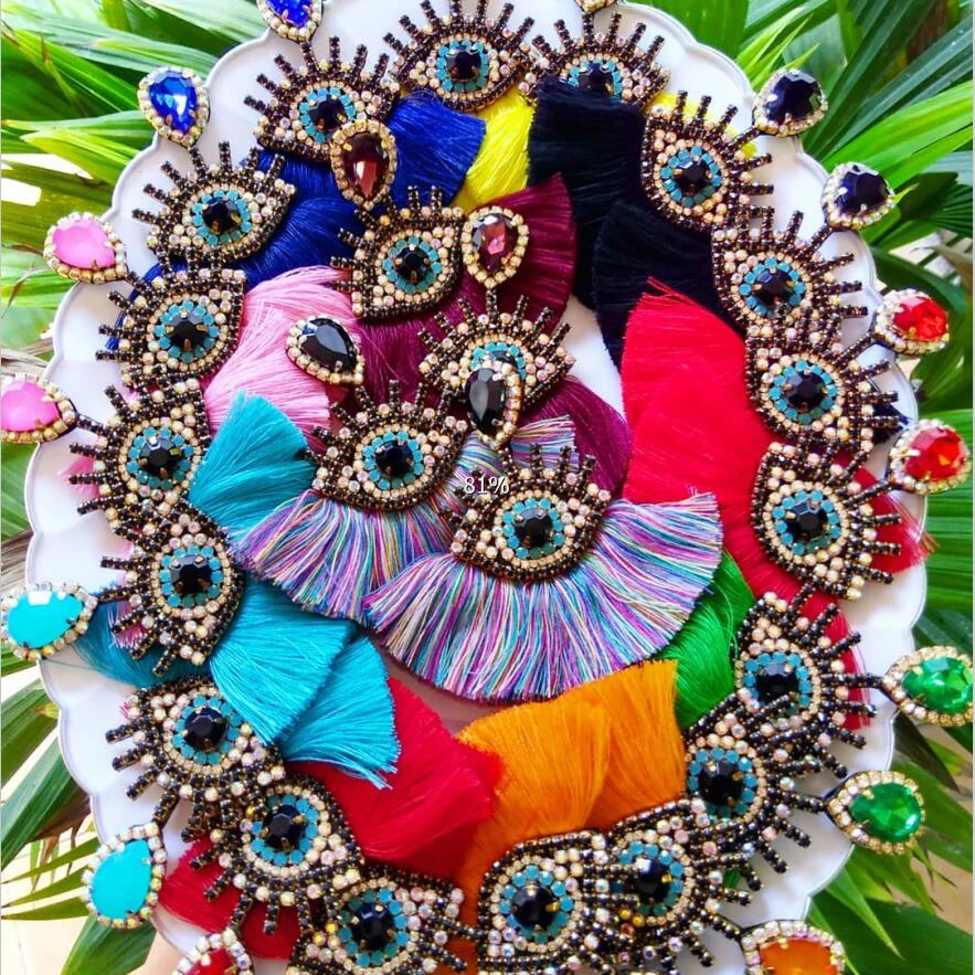 Best lady Boho модные серьги с кисточками для женщин Свадебные винтажный геометрический вечерние бахромой массивные серьги-капельки многоцветные подарки