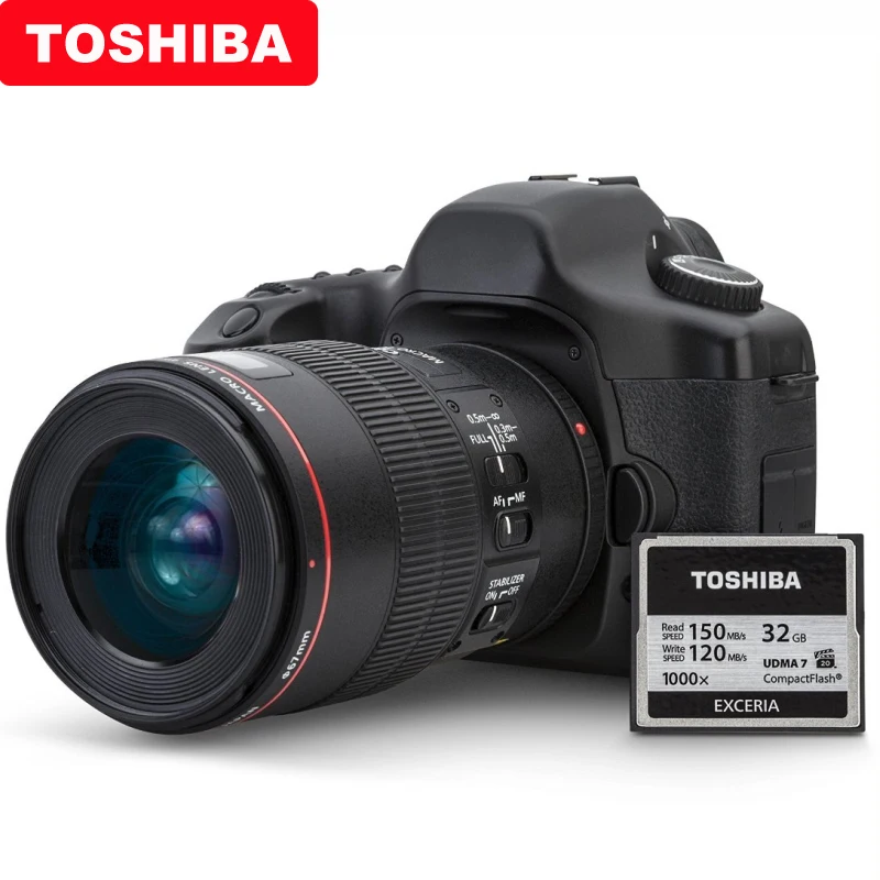 Оригинальная карта памяти TOSHIBA EXCERIA Compactflash 32 Гб Скорость чтения до 150 МБ/с./с UDMA7 1000X