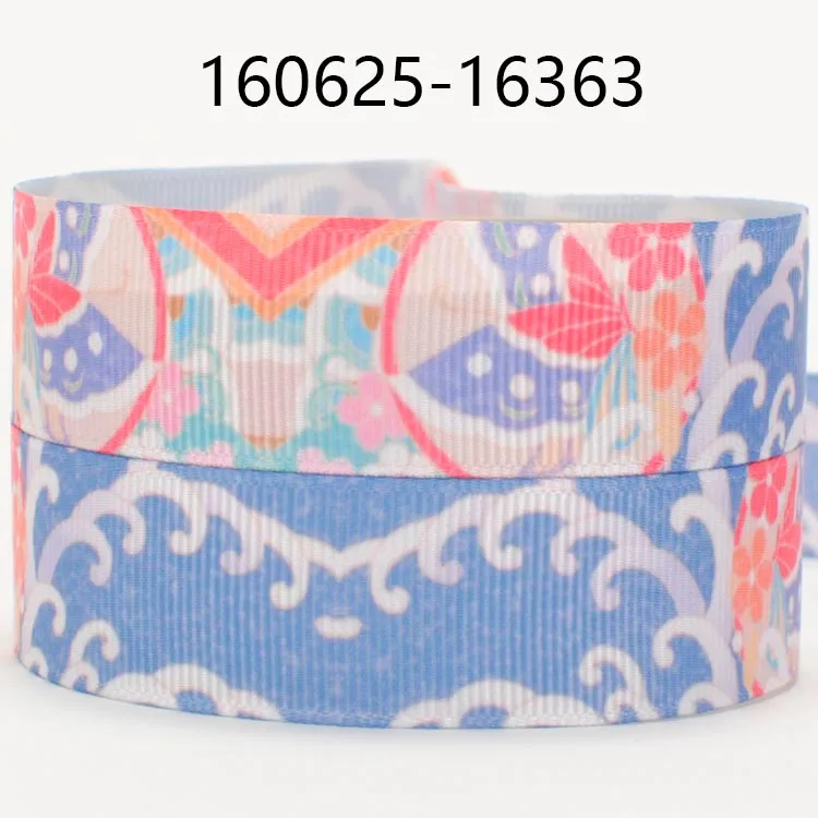 

NEW 50 yards fresh butterfly flowers pattern printed grosgrain ribbon free shipping