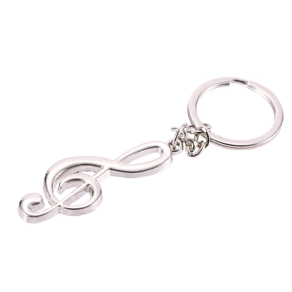 Креативный металлический брелок для ключей с музыкальной нотой новинка