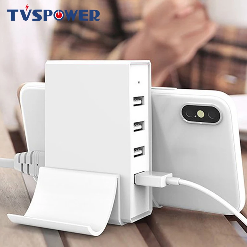 4 Мульти порта универсальный съемный 5V 2.4A USB зарядная станция Подставка держатель