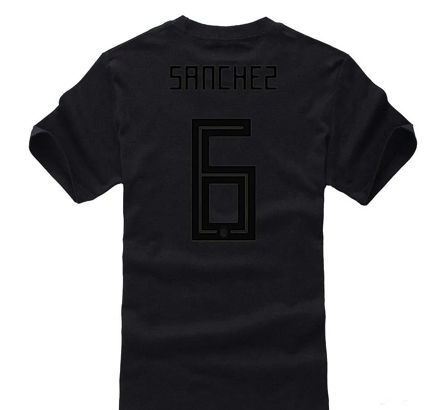 2018 Wor1d Cup fashion SANCHEZ 6 футболка футболист Топ Футболка мужская 100% хлопок с круглым