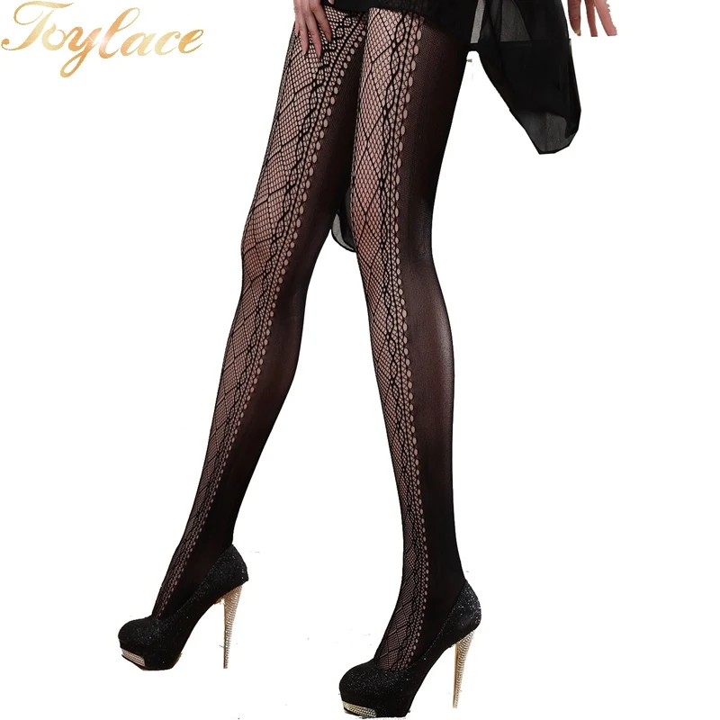 Toylace 8662 Gothic Lace Sexy Women Black Pantyhose Seamless Elegant Ladies Tights | Женская одежда