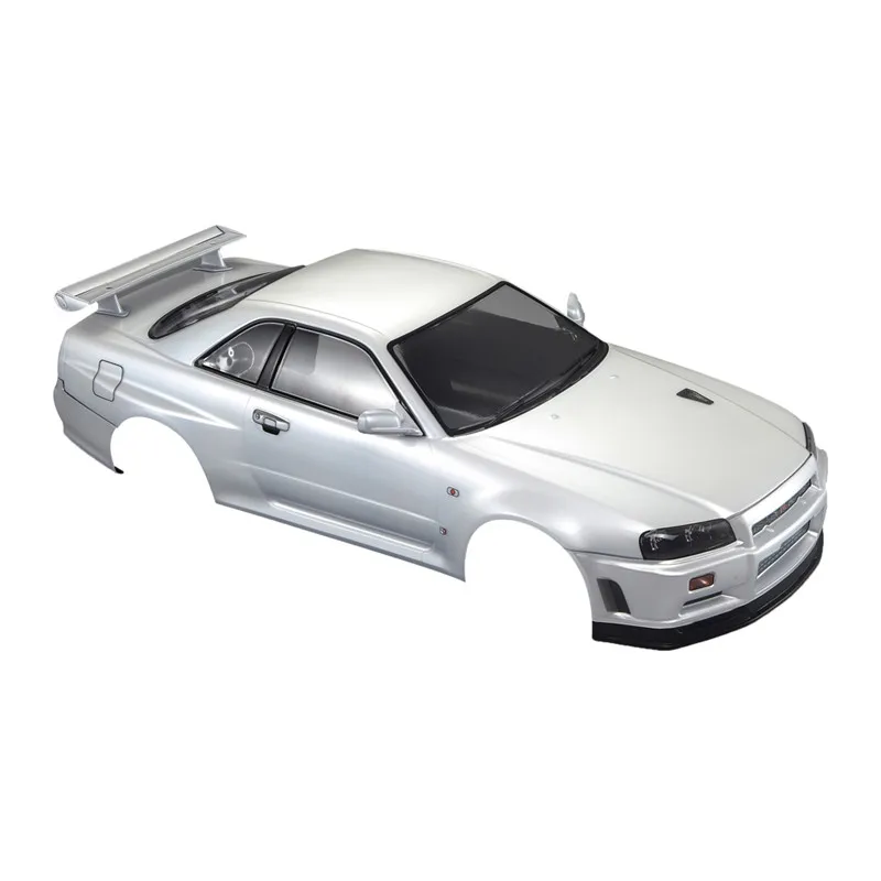 Killerbody NISSAN SKYLINE R34 закончил тела жемчужно белый RC кузова автомобиля для 1/10
