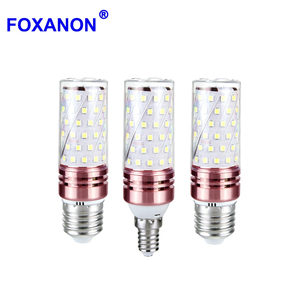 Foxanon Lamparas LED E27 E14 лампа для кукурузы 220В 110В Светодиодная 5 Вт 7 9 12 16 Bombillas светодиоды