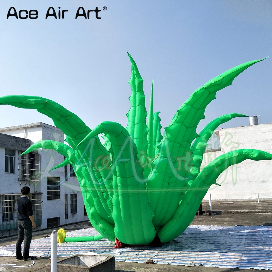 Unbelievable giant 8 m diameter inflatable aloe replica flowering plants model tentacle/Agave americana for sale|Надувные игрушки| |